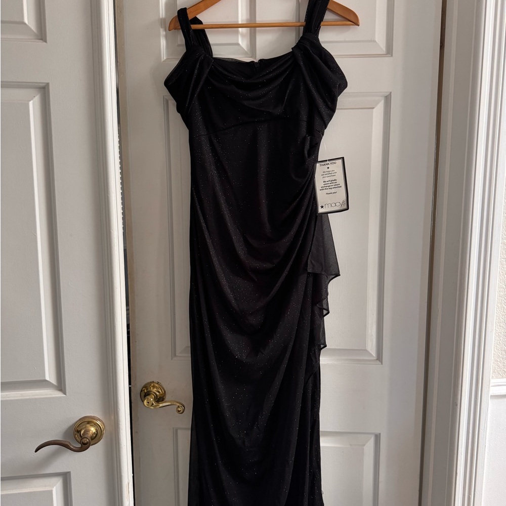 Alex Evenings One Shoulder Black Dress